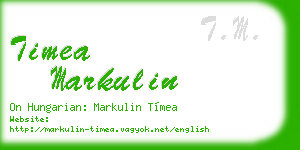 timea markulin business card